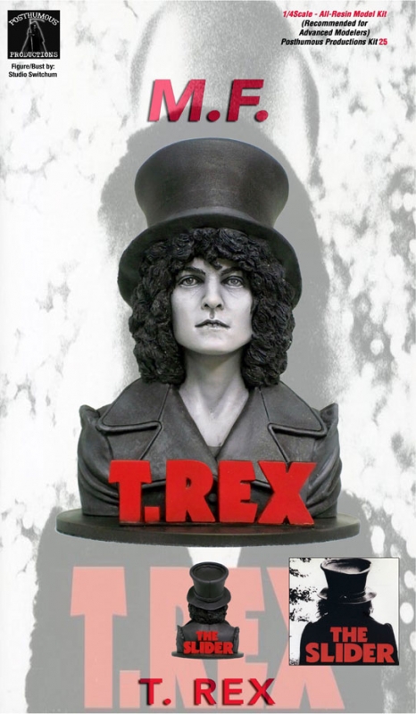 T. Rex The Slider Marc Bolan Bust Resin Model Kit - Click Image to Close