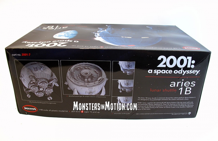 2001: A Space Odyssey Aries-1B Lunar Carrier 1/48 Scale Model Kit by Moebius - Click Image to Close