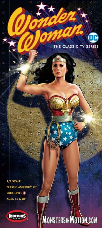 Wonder Woman Lynda Carter 1/8 Scale Model Kit by Moebius - Click Image to Close