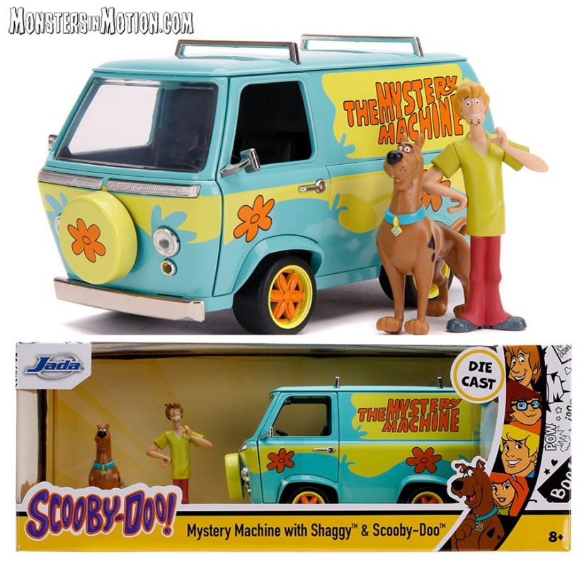 Scooby-Doo Mystery Machine 1/24 Scale Diecast Replica with Figures - Click Image to Close