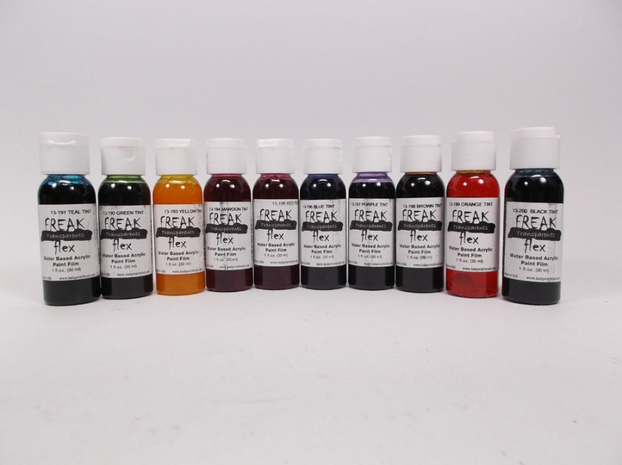 Freak Flex Paint Transparent Tint Set of 10 Colors - Click Image to Close