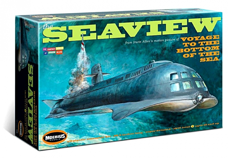 Voyage to the Bottom of the Sea MOVIE Seaview 1/128 Scale Model Kit by Moebius - Click Image to Close