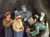 A.C. Meet Frank Aurora Monster Scenes Scale Production Photo 5 Figure Model Kit