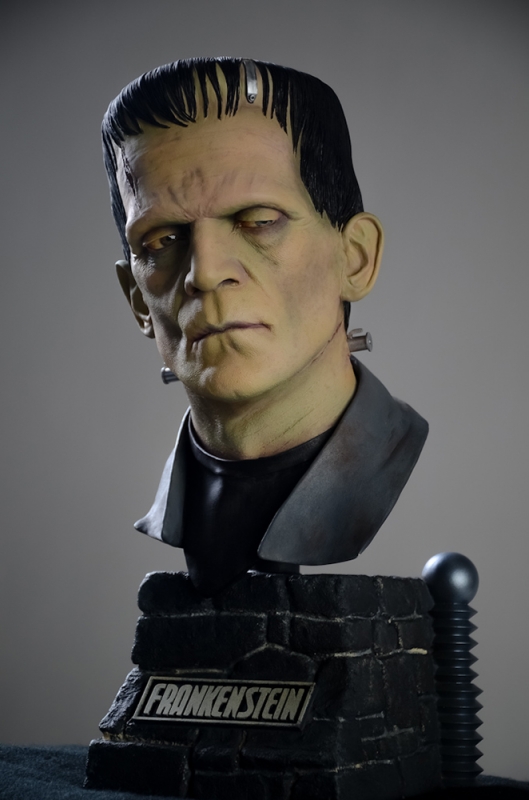 Karloff 18 Inch 1/2 Scale Big Head Bust Model Kit Jeff Yagher - Click Image to Close