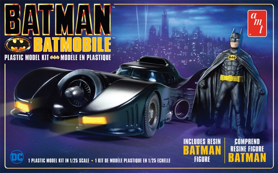 Batman 1989 Batmobile with Resin Figure 1/24 Scale Model Kit - Click Image to Close