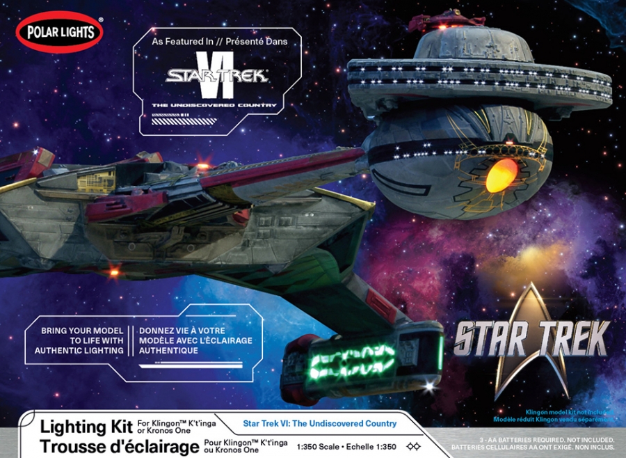 Star Trek VI Klingon Kronos One K't'inga Class Battle Cruiser 1/350 Scale Model Kit by Polar Lights - Click Image to Close