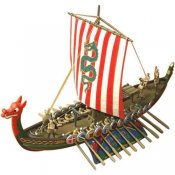 Viking Ship with Oarsmen and Crew 1/60 Scale Aurora Model Kit Re-Issue by Atlantis
