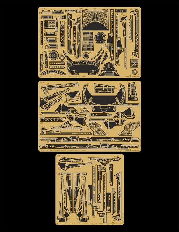 Star Trek Klingon Kronos One Photoetch Exterior Detail Set for 1/35 Polar Lights Model Kit - Click Image to Close
