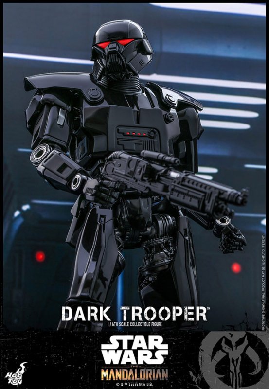 Star Wars Mandalorian Dark Trooper 1/6 Scale Figure by Hot Toys - Click Image to Close