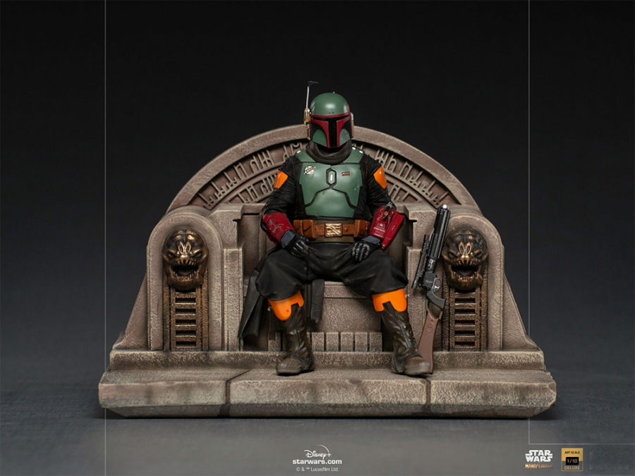 Star Wars Boba Fett on Throne Deluxe 1/10 Scale Statue - Click Image to Close