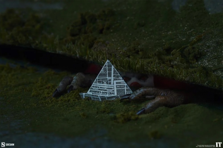 It 1990 Pennywise 1/6 Scale Figure by Sideshow Stephen King Tim Curry - Click Image to Close