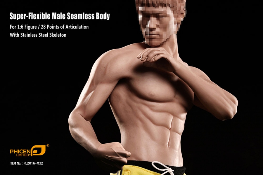 Male Body Seamless 1/6 Scale Body Super Flexible Asia Version by Phicen - Click Image to Close