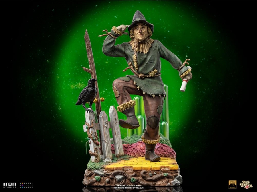 Wizard Of OZ Scarecrow Deluxe 1:10 Scale Statue By Iron Studios - Click Image to Close