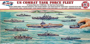 U.S. Navy Combat Fleet Task Force Set 12 Different Ships Renwall Reissue Model Kit by Atlantis