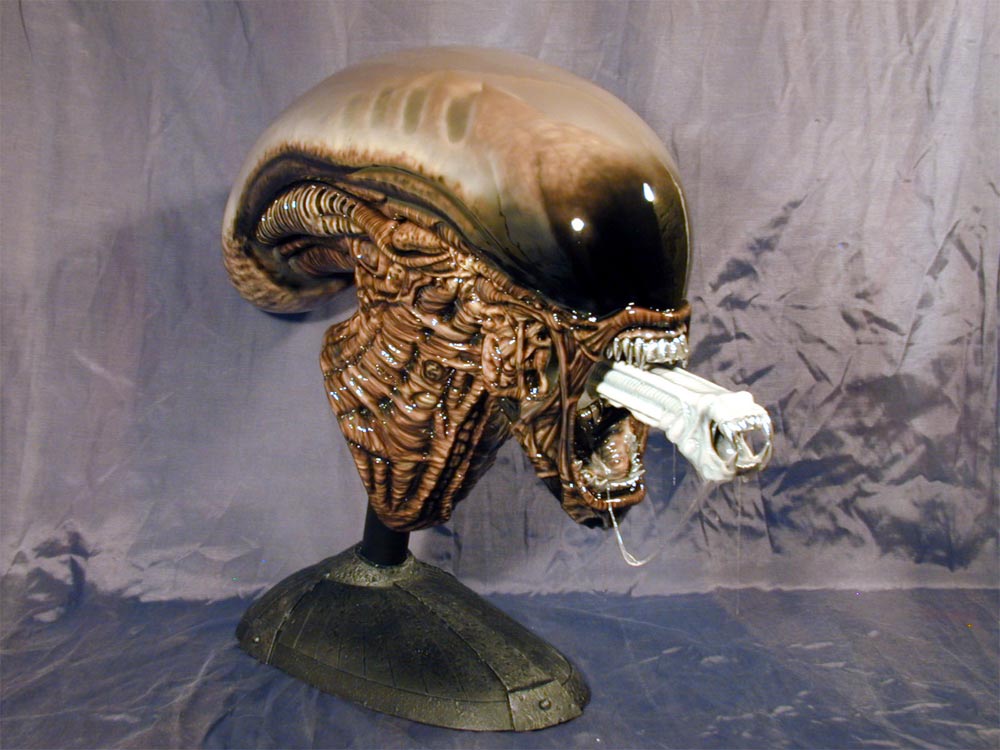 Alien 3 Warrior Life Size Head Replica Model Hobby Kit - Click Image to Close