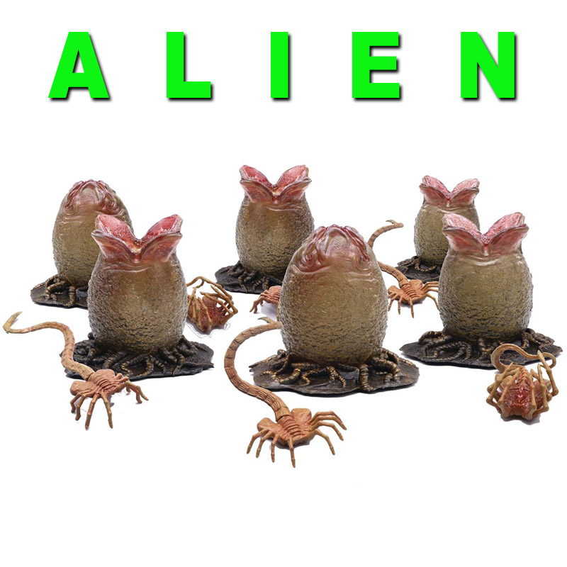 Alien 1979 Eggs and Facehugger 1/18 Scale Action Figure Set