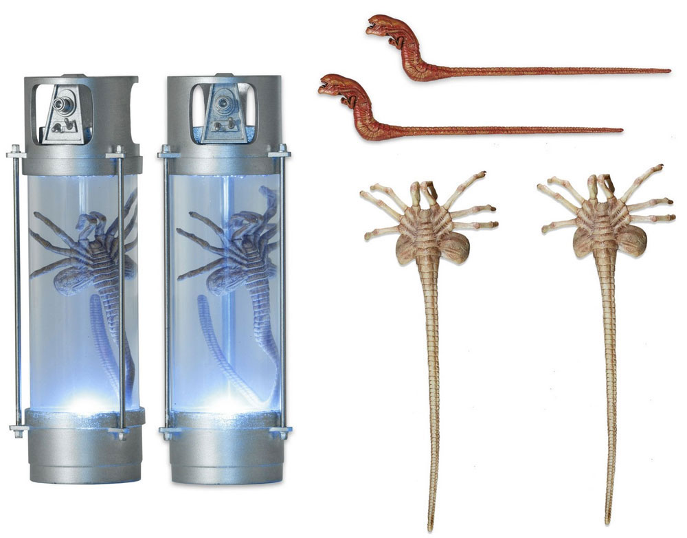 Aliens 30th Anniversary Deluxe Creature Pack Facehuggers, Chest Bursters and Stasis Chambers - Click Image to Close