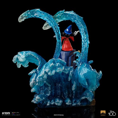 Fantasia Sorcerer's Apprentice Mickey Deluxe 1/10 Scale Statue LIMITED EDITION - Click Image to Close