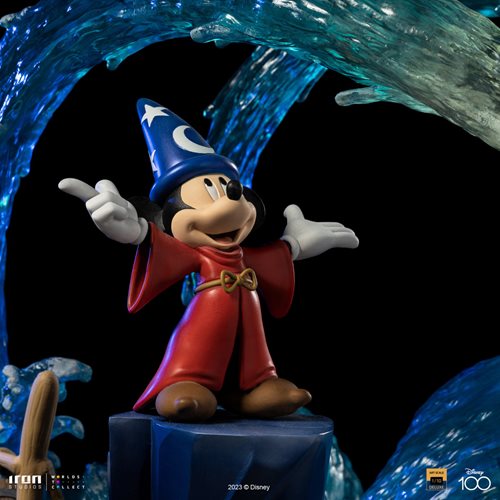 Fantasia Sorcerer's Apprentice Mickey Deluxe 1/10 Scale Statue LIMITED EDITION - Click Image to Close