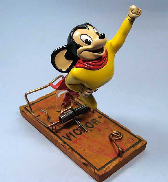 Mighty Mouse Model Kit Shift Knob Figure - Click Image to Close