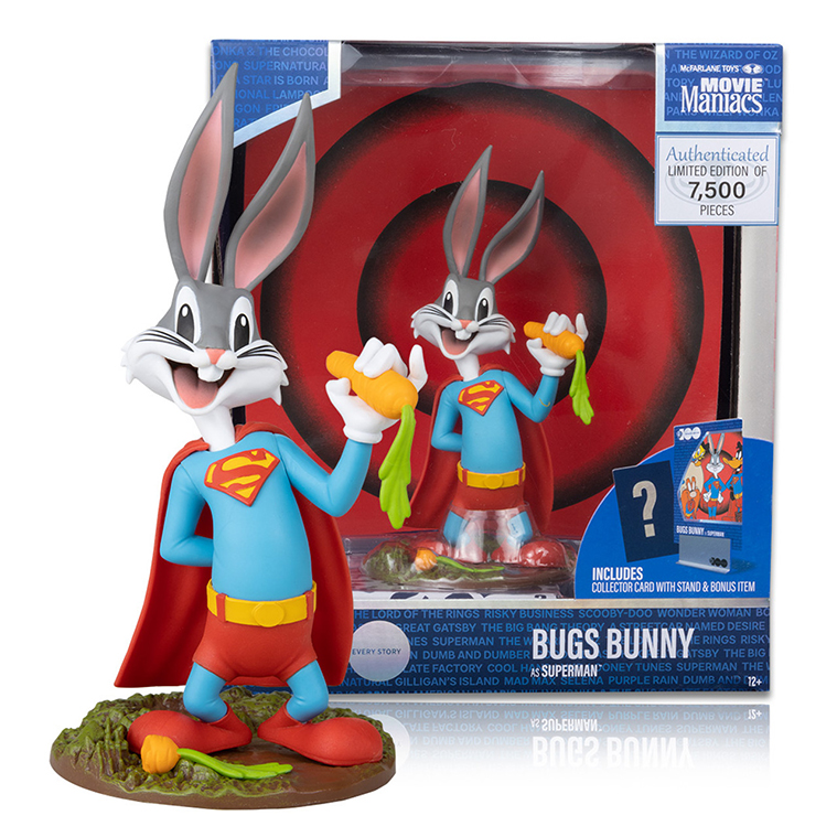 Bugs Bunny as Superman LIMITED ED. Movie Maniacs Figure - Click Image to Close