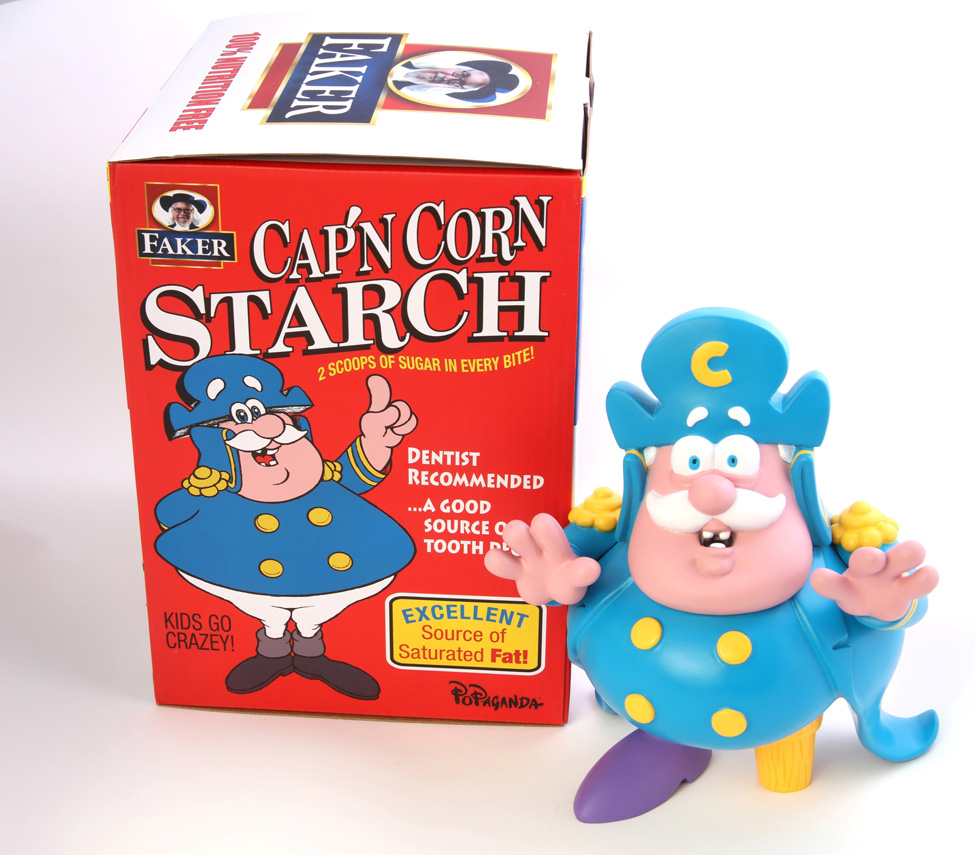 Cap'n Crunch Cap'n Cornstarch Cereal Killer Vinyl Figure by Ron English