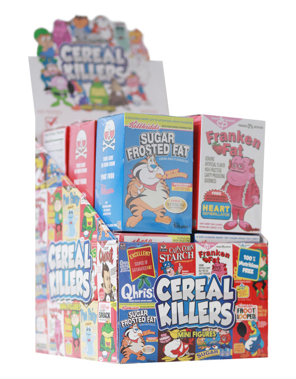 Cereal Killers 3" Mini Figures Complete Set Of 12 Ron English - Click Image to Close