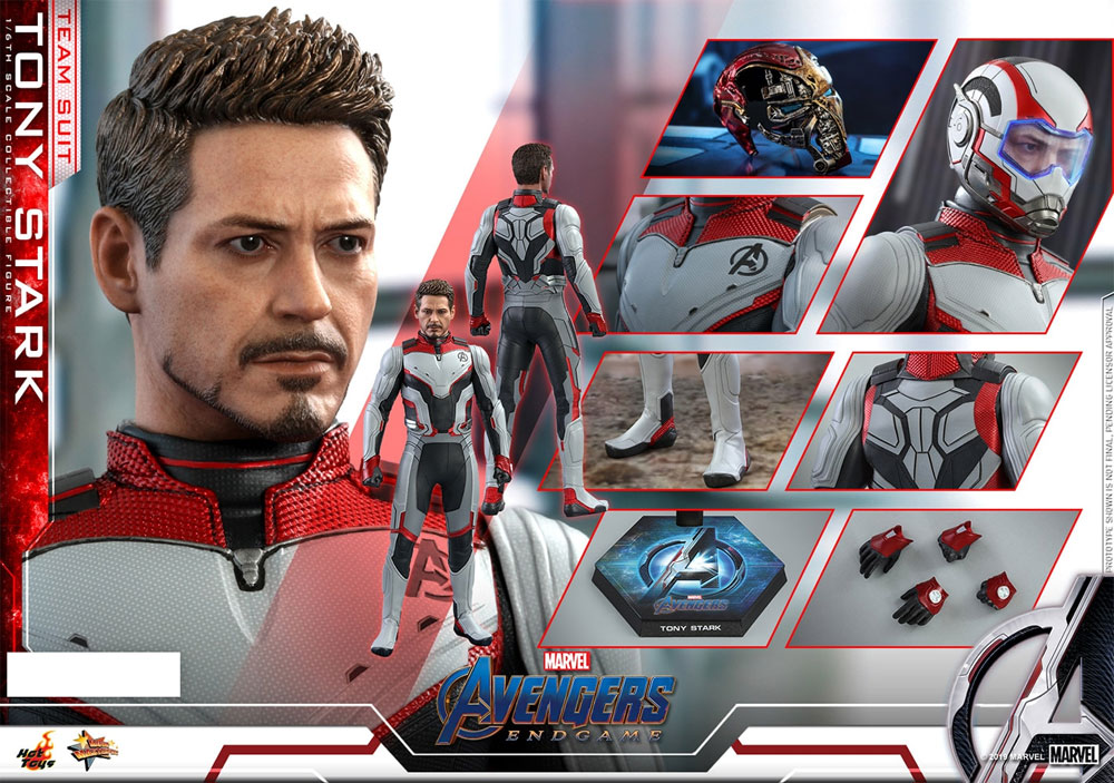 Avengers Tony Stark Team Suit 1/6 Scale Figure by Hot Toys - Click Image to Close