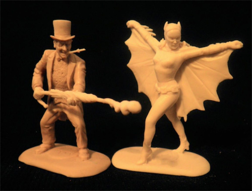 1966 Set of 6 Ideal Style Bat Figures Resin Model Kit - Click Image to Close