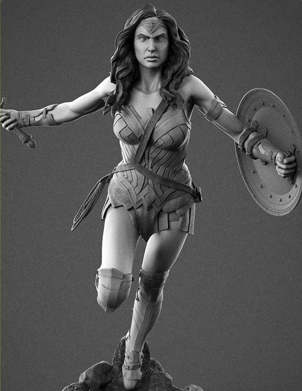 Batman Vs. Superman Wonder Woman 1/8 Scale Resin Model Kit - Click Image to Close