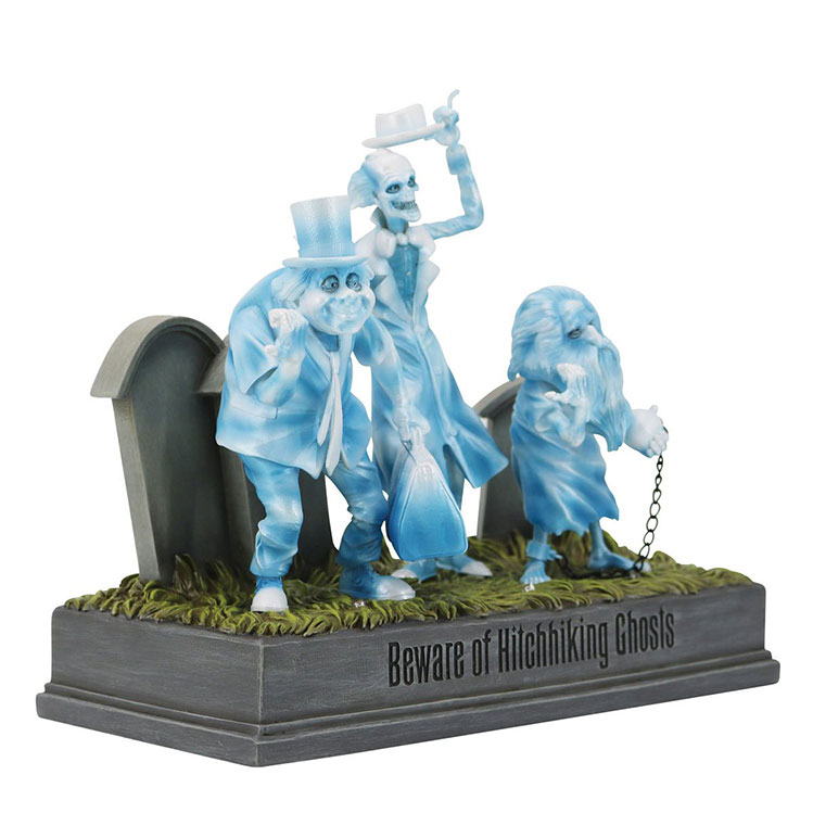 Disney Haunted Mansion Hitchhiking Ghosts Statue W Lights - Click Image to Close