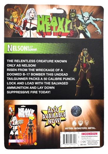 Heavy Metal Nelson 5 Inch Chrome Carded FigBiz Action Figure VHS Tribute - Click Image to Close