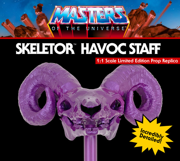 Masters of the Universe Skeletor Havoc Staff 1/1 Scale LIMITED EDITION Prop Replica - Click Image to Close