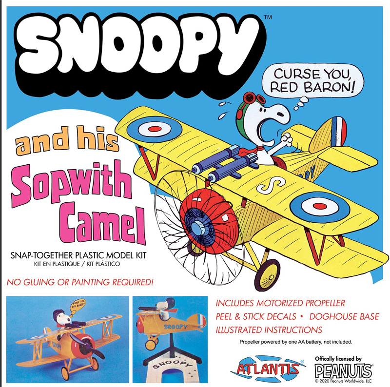 Snoopy and His Sopwith Camel Snap Together Model Kit - Click Image to Close