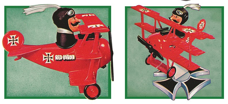 Snoopy Red Baron Fokker Tri Plane Snap Together Model Kit - Click Image to Close