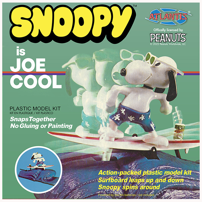 Snoopy is Joe Cool Monogram Re-Issue Model Kit by Atlantis - Click Image to Close