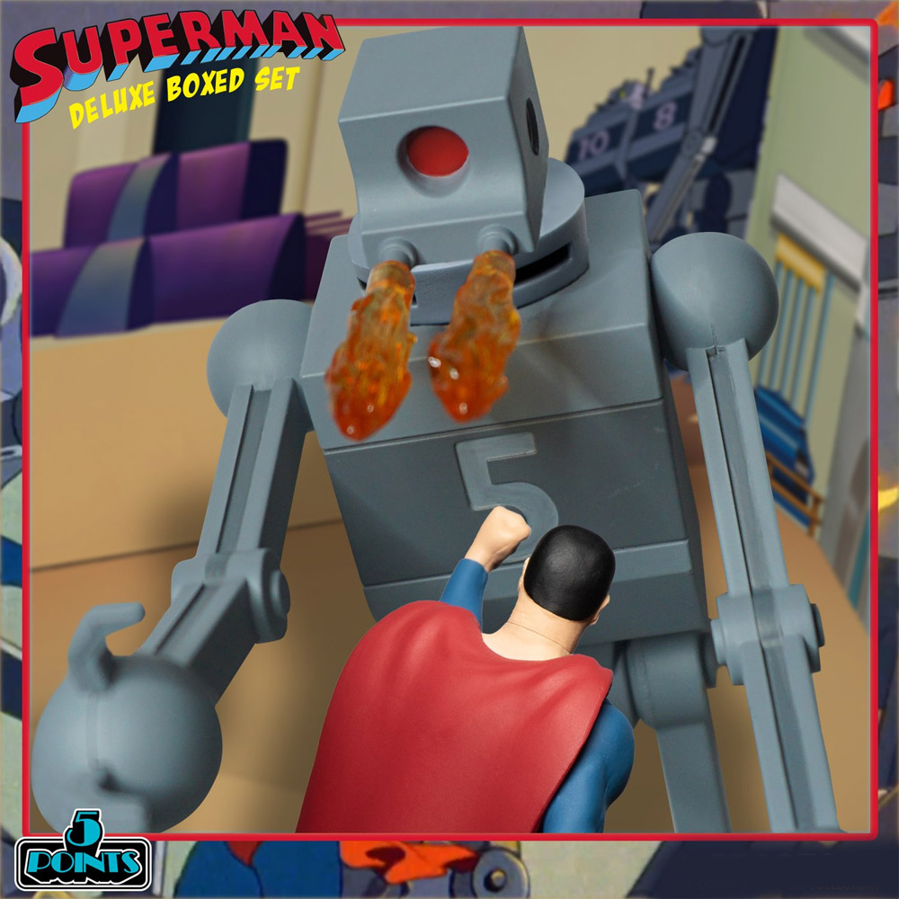 Superman 1941 The Mechanical Monsters 5 Points Deluxe Action Figure Set - Click Image to Close
