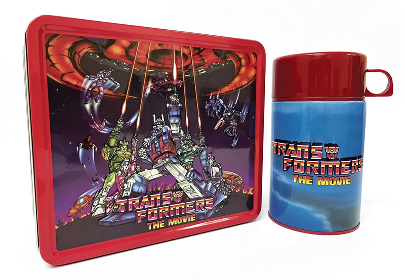 Transformers: The Movie 1986 Tin Titans Lunch Box with Thermos - Click Image to Close