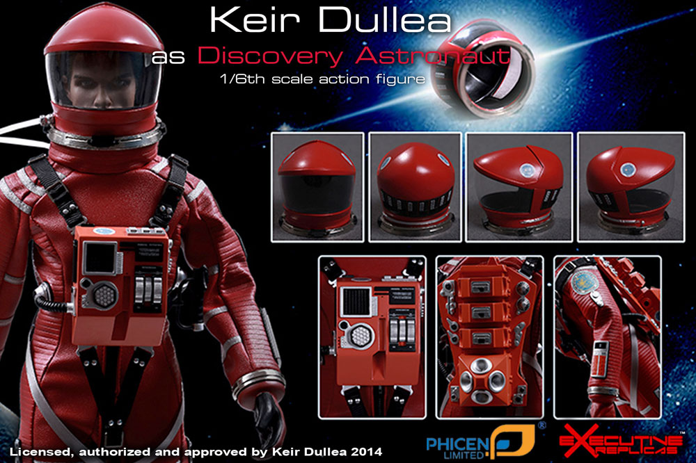 2001: A Space Odyssey Red Discovery Astronaut Dr. Dave Bowman 1/6 Scale 12" Figure Keir Dullea by Executive Replicas - Click Image to Close