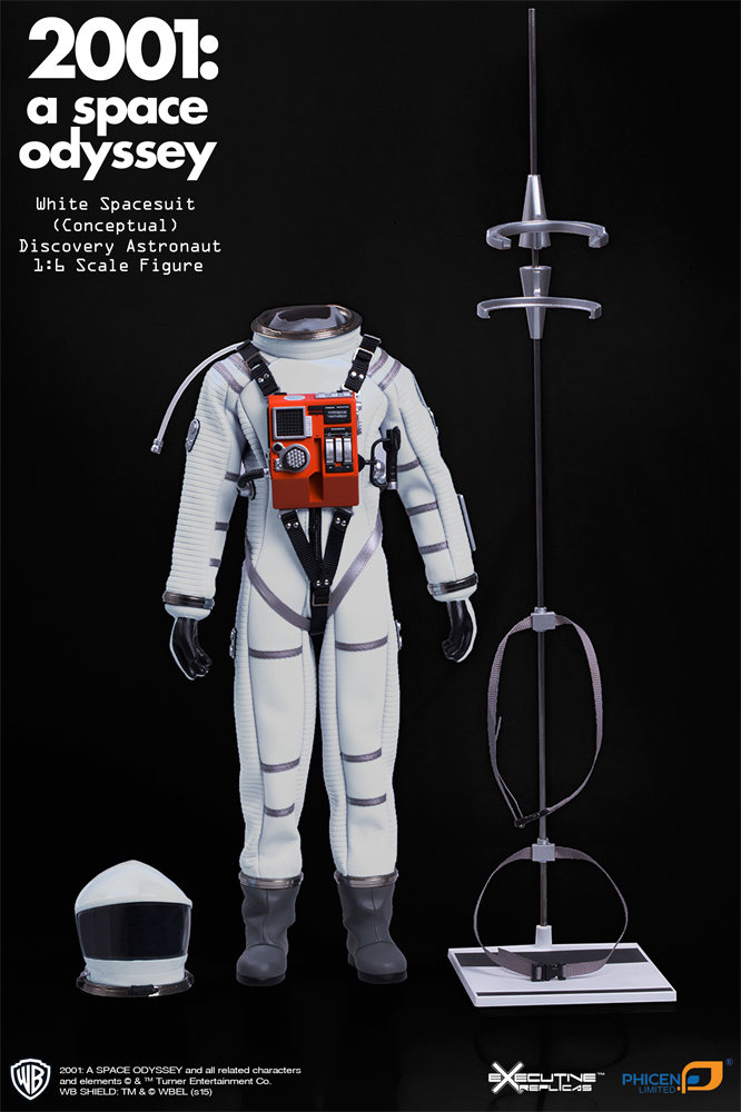2001: A Space Odyssey White Discovery Astronaut 1/6 Scale Figure Spacesuit - Click Image to Close