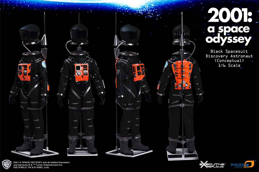 2001: A Space Odyssey Black Discovery Astronaut 1/6 Figure Spacesuit - Click Image to Close