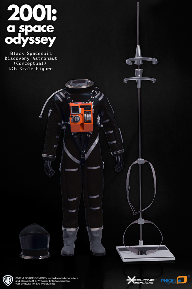 2001: A Space Odyssey Black Discovery Astronaut 1/6 Figure Spacesuit - Click Image to Close