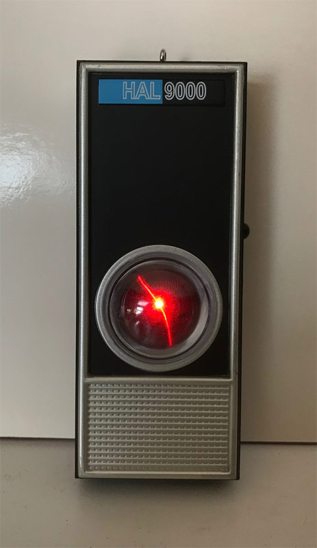 2001: A Space Odyssey Hal 9000 Talking Replica with Lights by Hallmark - Click Image to Close