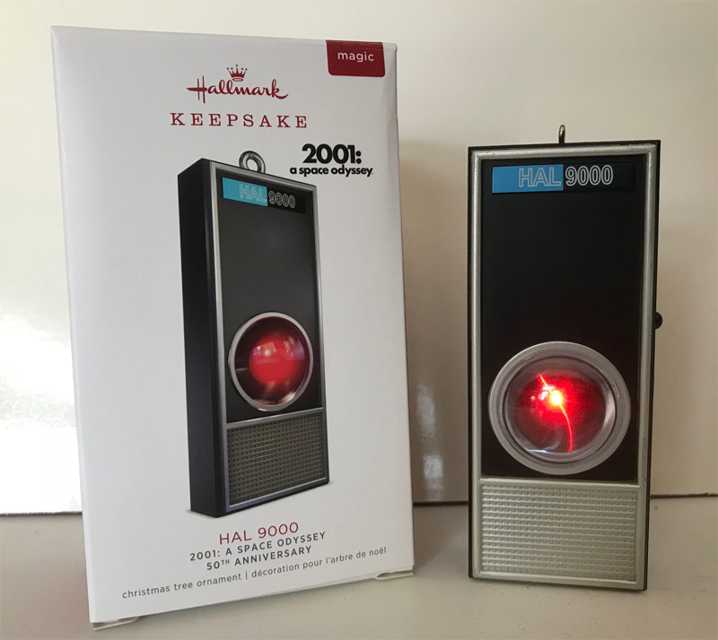 2001: A Space Odyssey Hal 9000 Talking Replica with Lights by Hallmark - Click Image to Close