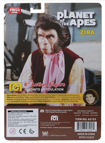 Planet of the Apes Zira 8" Mego Figure - Click Image to Close