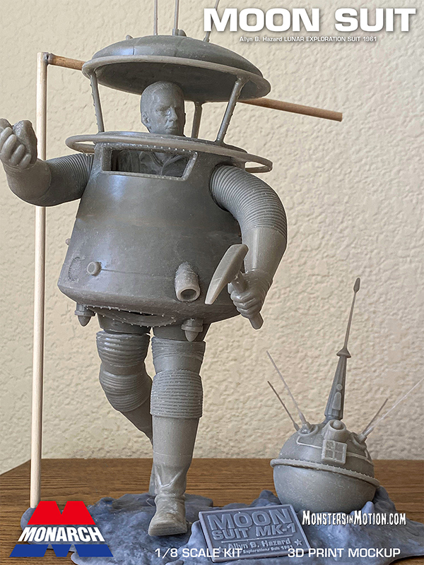 Moon Suit MK-1 Lunar Exploration 1/8 Scale Model Kit By Monarch - Click Image to Close