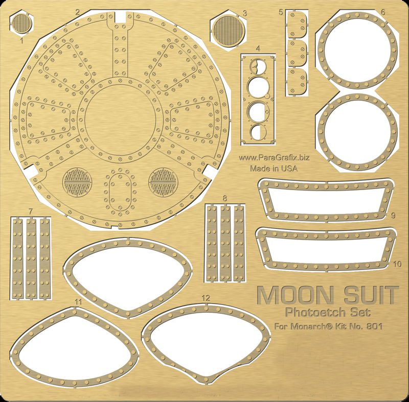 Moon Suit MK-1 Lunar Exploration Photoetch Detail Set for Monarch Model Kit - Click Image to Close