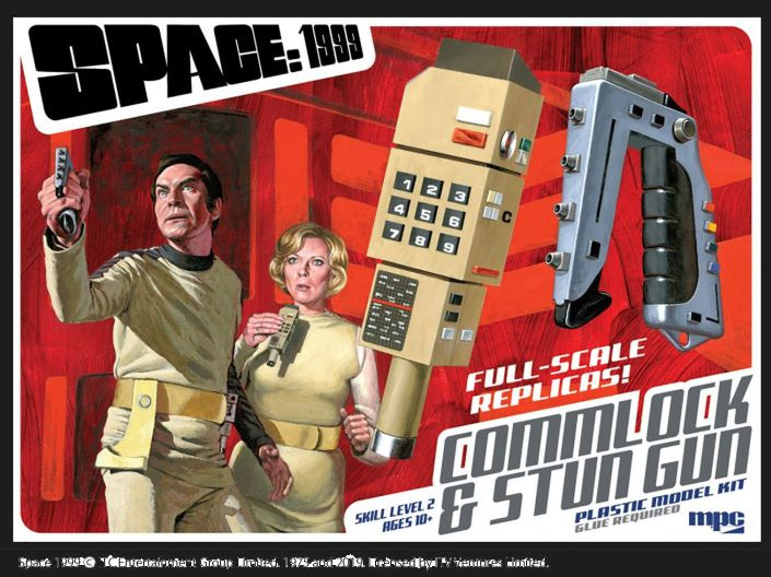 Space 1999 Stun Gun and Commlock Prop Replica Model Kit by MPC Comlock - Click Image to Close