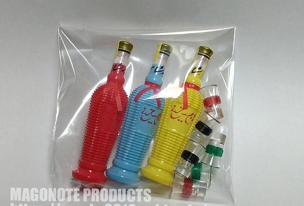 Blade Runner 1/6 Scale Qingdao Bottle + Glass Replicas 3 Colors Set Japan Import - Click Image to Close