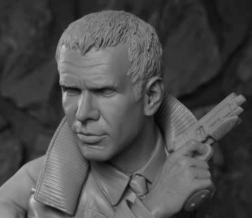 Blade Runner Deckard 1/4 Scale Bust by Jeff Yagher - Click Image to Close
